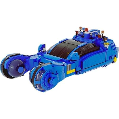MOC Land Super Car Transforms Aerial Aircraft High-tech Flying Small Spacecraft Truck Building Blocks Bricks Toys Children Gift