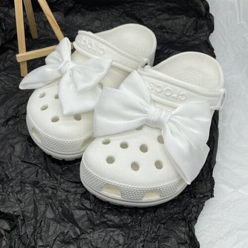 Luxury Croc Charms Big Bow-knot DIY Shoes Decorations Vitality Cute Womens Clogs Shoe Buckle Accessories Make Your Croc Unique