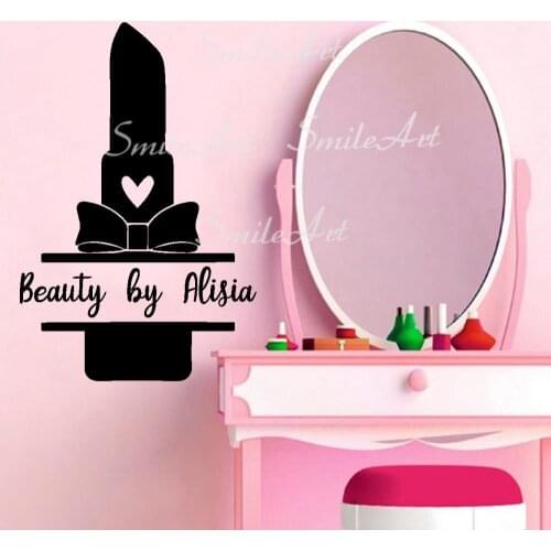 New Design Custom Name Beauty Salon Home Decor Vinyl Wall Stickers For Kids Rooms Home Decor Home Party Decor Wallpaper