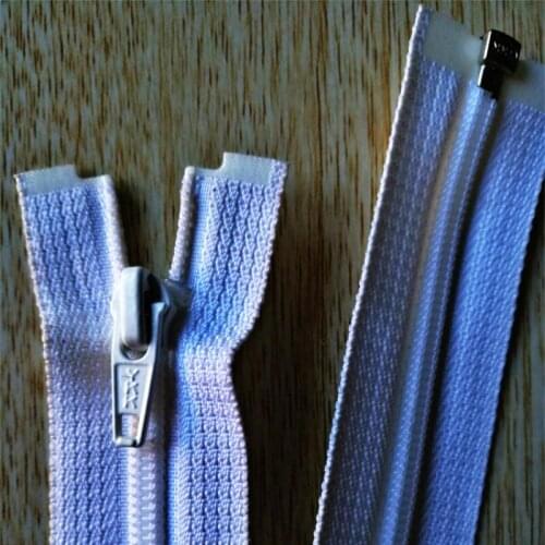 12 Pcs/lot Cheap Ykk Nylon Coil Zipper White Single Open for Coat Jacket Sewing Accessories Wholesale