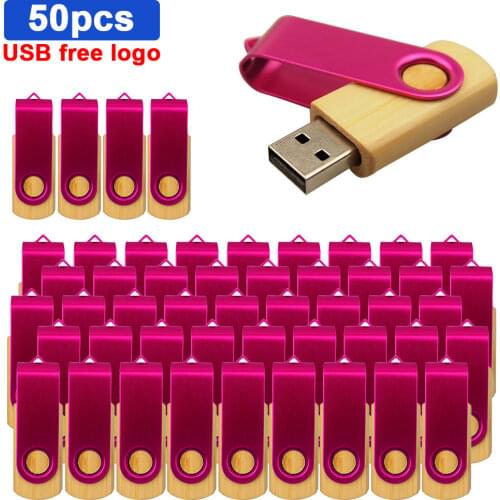 50pcs/lot wood usb+box flash drive gift wedding pen drive Usb stick 4G 8GB 16GB 32GB 64GB memory stick pendrive Personalize logo