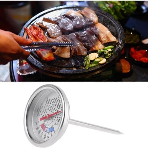 Stainless Food Analog Meat Thermometer Kitchen Cooking Oven BBQ Beef Pork Turkey Steak Temperature Probe C/F
