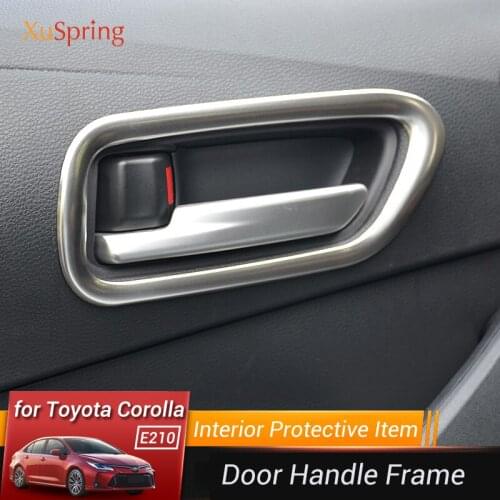 Car Interior Door Handrail Frame Cover Trim Bezel Sticker Car-styling for Toyota Corolla 2019 2020 2021 E210 12th