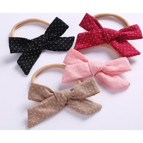Baby Headband Star Girls Summer Headbands Kids Linen Hair Band Nylon Newborn Infant Soft Head Band Hair Accessories 13 Colors