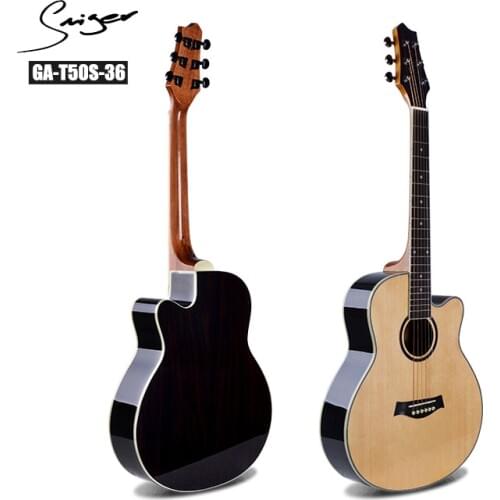 Travel Guitar Acoustic Solid Spruce Rosewood Electric Steel-String 36 Inches Mini Guitarra 6 Strings Folk Pop Install Pickup