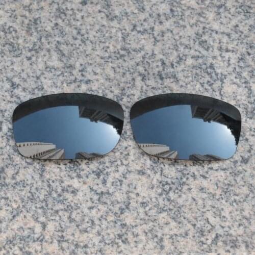 E.O.S Polarized Enhanced Replacement Lenses for Oakley Fives Squared Sunglasses - Black Chrome Polarized Mirror