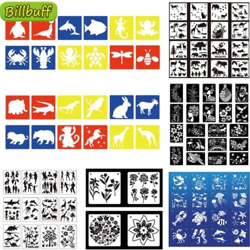 Hot Sale DIY Children Painting Dinosaur Insect Animal Car Template Pattern Stencils Suit Kids Drawing Set Early Educational Toys