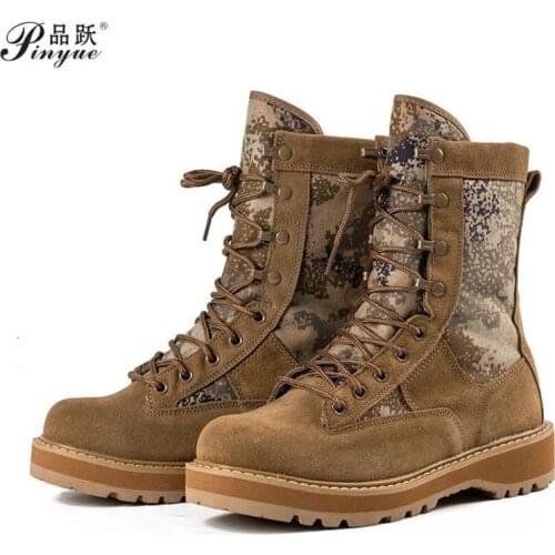 Men Military Army Boot Spring High Quality Waterproof Canvas Camouflage Tactical Combat Desert Ankle Boots Mens Shoes