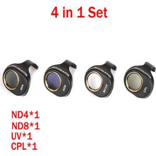 4Pcs MCUV/CPL/ND4/8 Lens Filter Kit For DJI Spark Filter lens For DJI Spark Snap on Filters Set for DJI SPARK Accessories