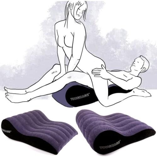 Inflatable Sex Aid Wedge Pillow Costume Props Sex Inflatable Love Position Cushion Aid Furniture Recliner Couple Loves GameToys