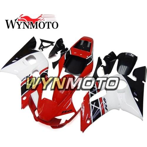 Full ABS Injection Plastics Fairings For Yamaha YZF R6 Year 1998 - 2002 98 99 00 01 02 Motorcycle Fairing Kit Red White Covers