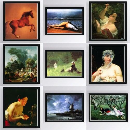 Classical Art Steamboats in a snowstorm Poster Canvas Print Painting Wall Art Living Room Home Decoration