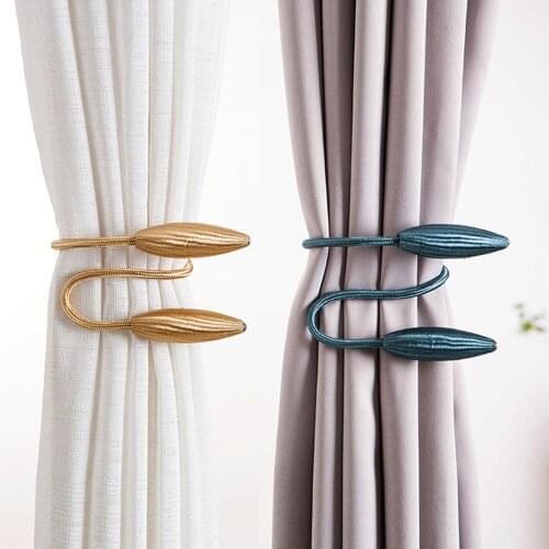 Alloy Arbitrary Shape Strong Curtain Tiebacks Plush Hanging Belts Ropes Curtain Decoration Holdback Curtain Rods