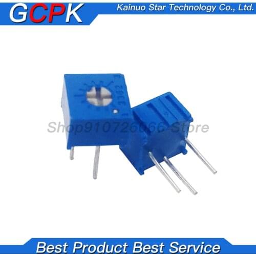 10pcs 3362P series resistance 101 201 501 102 202 502 103 Trimpo Trimmer Potentiometer 3362 500R 1K 2K 5K 10K 20K 50K 100K