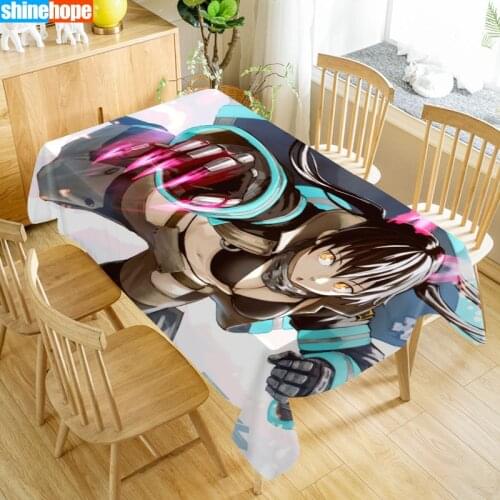 Fire Force Tablecloth Washable Cloth Thicken Oxford Rectangular Table Cloth for Wedding size 100X140cm/140X200cm