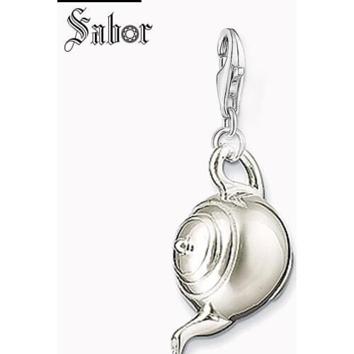Thomas Tea Pot womens Charm, gifts Jewelry For Women, Live Gift Silver color plated Fit Bracelet,Super Deal charms