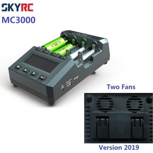 Version 2019 SKYRC MC3000 Two Fans UNIVERSAL BATTERY CHARGER ANALYZER /ANDROID APP for Ni-MH Nickel-Nickel-Zinc Battery Charging