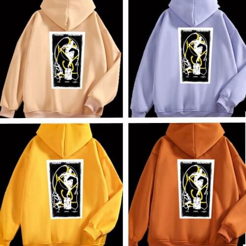 Gothic Casual Punk Plus Size Hoodie Jacket Vintage Winter Female Harajuku Ins Loose Long Sleeve Hip Hop Hooded Fun Sweatshirt