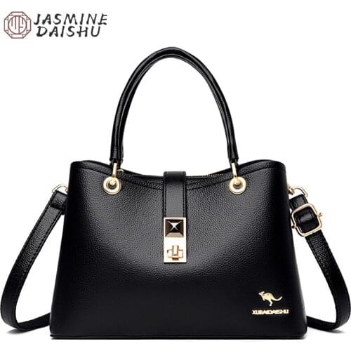 High Quality Solid Color PU Leather Shoulder Messenger Bag For Women 2021 Luxury Designer Large Capacity Ladies Elegant Handbags