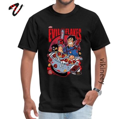 EVIL FLAKES Day of the Dead Funny Short Sleeve Tops Tees 2019 Popular 100% Cotton Fabric Comic Tops Shirt Cool Men Top T-shirts
