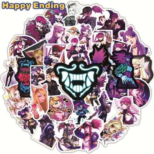 10/30/50Pcs League Of Legends Competitive KDA Game Stickers For Laptop Luggage Motorcycle Phone Skateboard Waterpoof Pegatinas