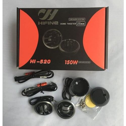 150W 4 OHM 25mm Car tweeter dome tweeter converted audio Speakers Silk film loudspeaker Metal HIFI Horn