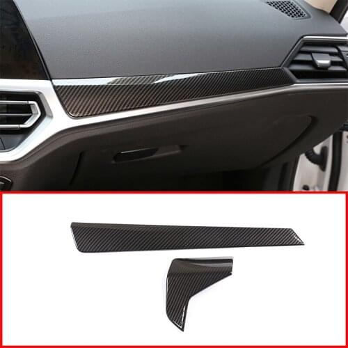 2 colors For BMW G20 G28 325li 3 Series 2019 2020 ABS Chrome /carbon fiber CentralControl Instrument Panel Trim Car Accessories