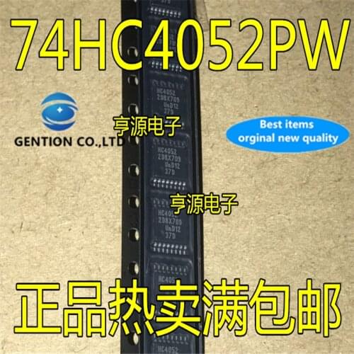 20Pcs 74HC4052PW 74HC4052 HC4052 TSSOP-16 Analog multiplexer chip in stock 100% new and original