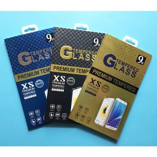 200pcs/lot Paper Packaging Package Retail Box with hanger For iphone 7 6 5s samsung Mobile phone tempered glass screen protector