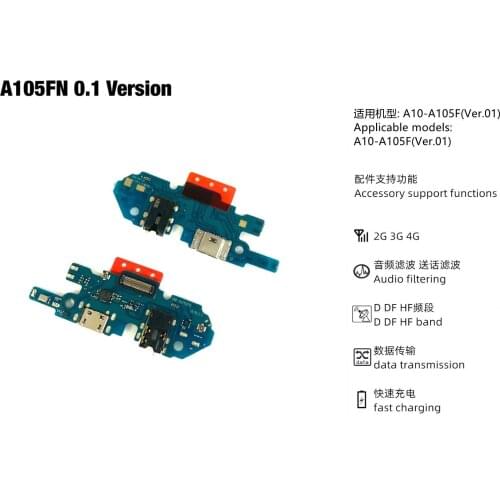 ZONBEMA 50pcs Original New USB Charging Dock Port Connector Flex For Samsung A10 A20 A30 A40 A50 A105F A205F A305F A405F A505F