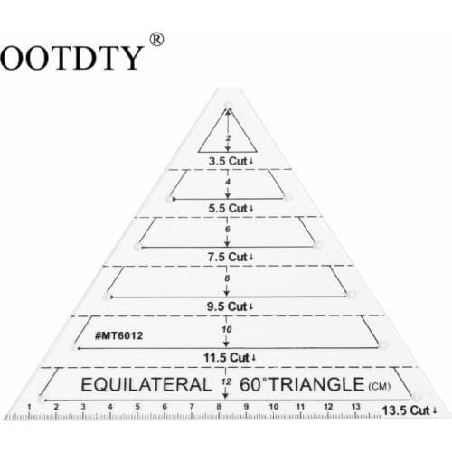 60 Degree Equilateral Triangle Quilting Ruler Template DIY Sewing Craft Tool