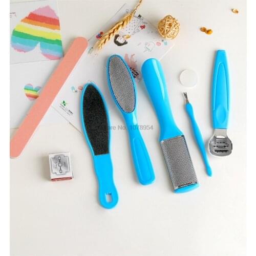 200set 8pcs Scrub the feet, wash the feet, remove the dead skin artifact, household double-sided foot pedicure, scratch the heel