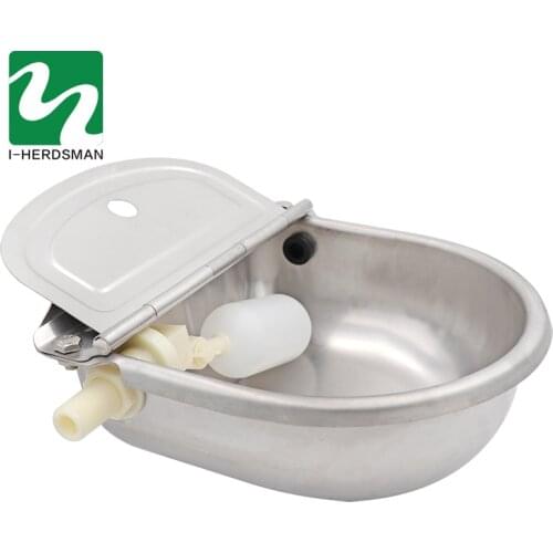 1PC Stainless Steel Automatic Waterer Drinking Bowl cow horse Water Bowls Cattle Dog Cattle Sheep Pig Float Bowl Water Outlet