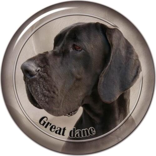 B0885# 13CM/17CM Self-Adhesive Decal Great Dane Dog V5 Car Sticker Decors on Bumper Rear Window Laptop