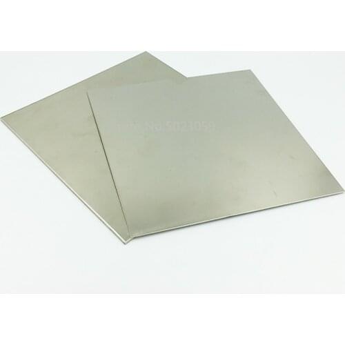 1pc White Nickel Copper Plate for Industry Mould or Metal Art Cupronickel Plate Material for DIY Handicraft 100x100mm/200x200mm