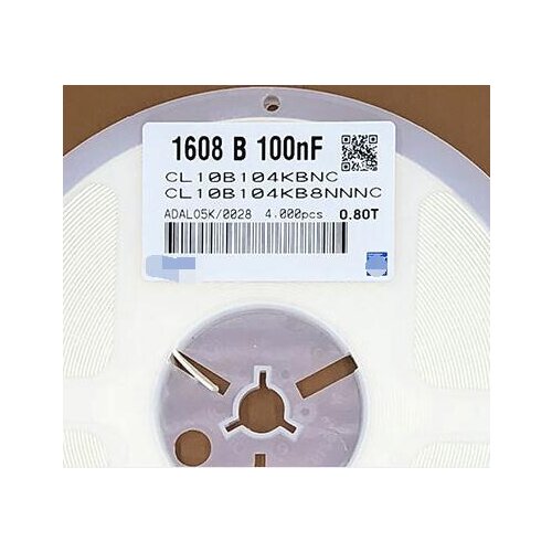 Free Shipping 0603 chip capacitor 0.1UF 100nF 104K 10% 50V CL10B104KB8NNNC New and Original Fuse 0603 100NF