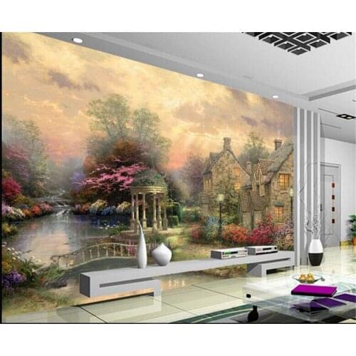 Beibehang Large custom wallpaper 3 European style oil painting TV background living room bedroom wall home decoration