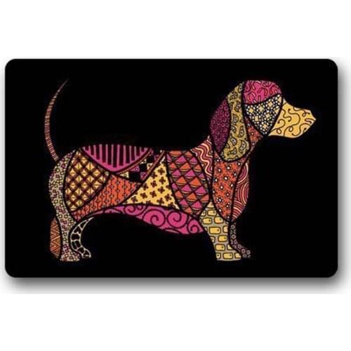 Decorative Door Mat Custom Colorful Dachshund Indoor/Outdoor Doormat