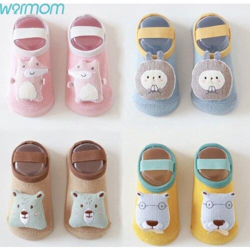 Warmom Baby Short Socks Spring Summer Animal Doll Cartoon Socks Boys and Girls Non-slip Socks Baby Floor Socks Frilly Boat Socks