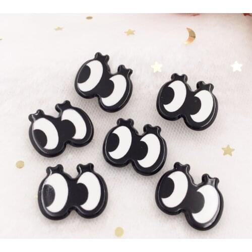 Expression mini Cute eye Flat back Acrylic sheet Miniature pattern applique DIY Wedding scrapbook Home Decor crafts