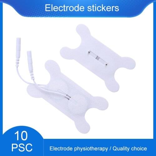 Swallowing Electrode White Throat Electrode TENS Unit Electrode Pads with 2.0MM Needle Plug for Swallow Throat Physiotherapy