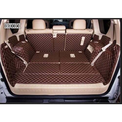 Good car trunk mats for Toyota Land Cruiser Prado 150 7 seats 2019-2010 waterproof cargo liner mats boot carpets for Prado 2018