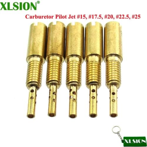 XLSION Carburetor Pilot Jet #15,#17.5,#20,#22.5,#25 For Mikuni Carb RS HS HSR VM28/486
