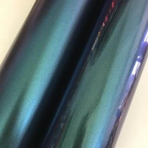 Matte Glossy Metallic Chameleon Purple-Blue Vehicle Car Vinyl Wrap Stretchable Air Release DIY Decoration