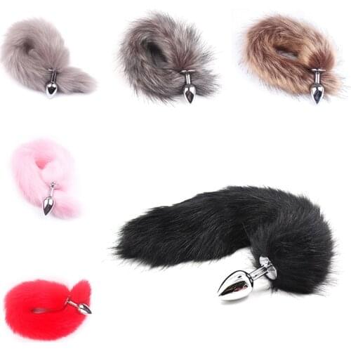 Metal Anal Plug Fox Tail Sex Toys For Women Butt Plug Stimulator Erotic Anal Toy Flirting Accessorie Cosplay Adult Games