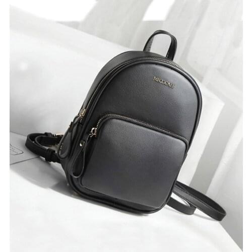 Mini Backpack 2020 New Light Luxury Womens Small Bag Black And White Fashion Backpack Solid Color Soft Texture Bag High Quality