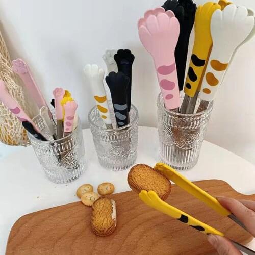 Stainless Steel Food Clip Cat Claw Clip Meat Clip Kitchen Heated Barbecue Silicone Sandwich Dish Kitchen Gadgets Bbq Accessories