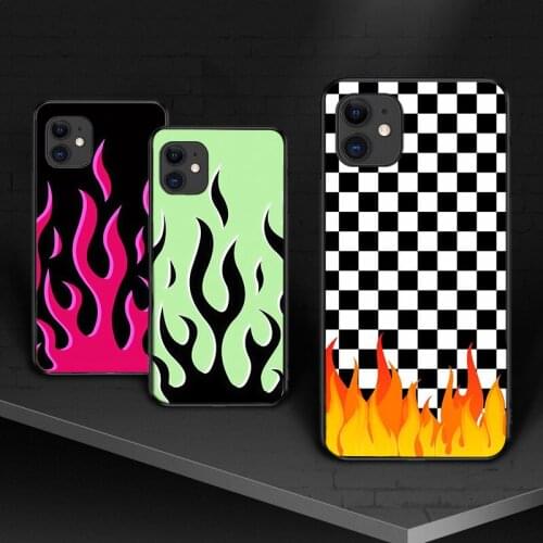 Soft Mobile Phone Shell Fashion FLAME Unique Design For Iphone 12 Mini 11 Pro Max XS Case XR X 7 8 6S 6 Plus Cover SE 5 10 Coque