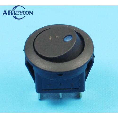 RS268 12v DC led illumination 3pin 6A 250VAC 12v rocker switch t120 24 volt rocker switch