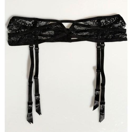 Sexy Garters Solid Color Cutout Strap lace Women Sexy Metal Buckles/Clips Garter Belt for Stockings Suspender Belts Gift GA1202